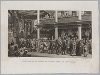 KG 07477b
<br/>
Geschiedenis godsdiensten: Processie in de Moses en Aärons kerk te Amsterdam
<br/>
<em>Beek, J.L. van (werkz. ca. 1782 - 1814)</em>